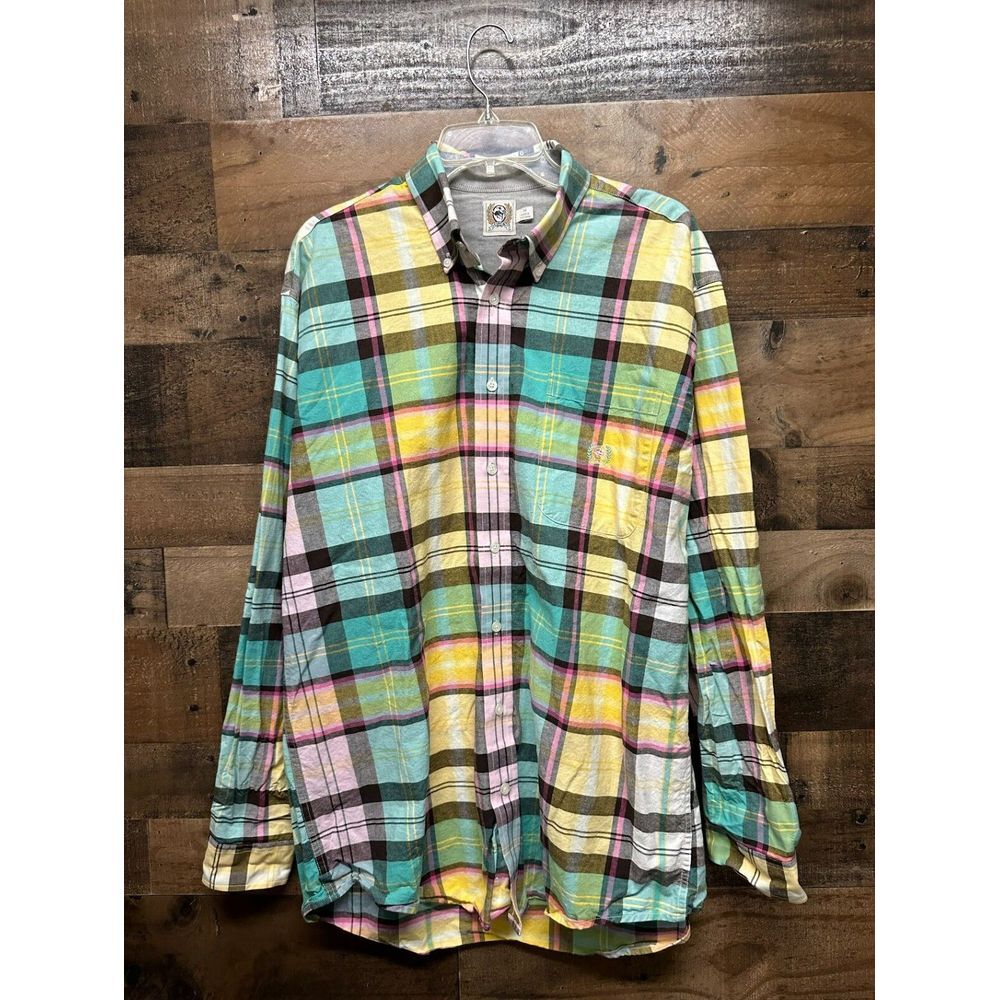 Cinch Men's Long Sleeve‎ Multicolor Button Up Size Medium